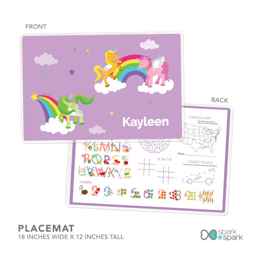 Sweet Unicorns Kids Placemat