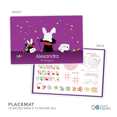 Cute Girl Magician Kids Placemat