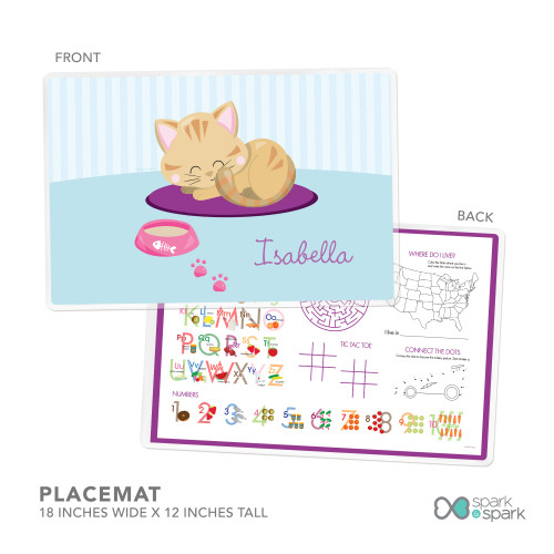 Cute Little Kitten Kids Placemat