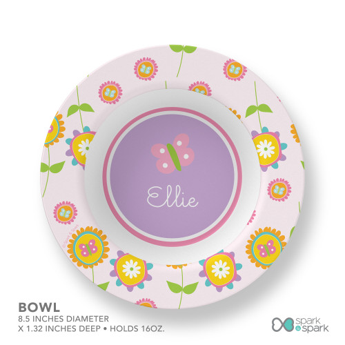 Pink Flowers Pattern Kids Placemat