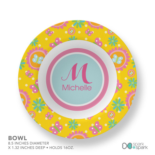 Yellow flowers Pattern Kids Placemat