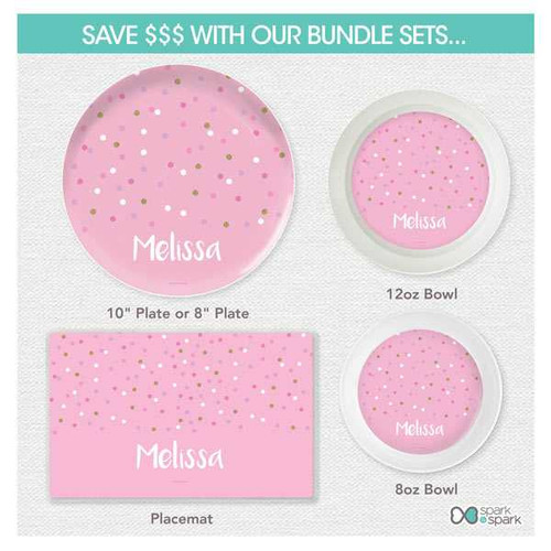 Sweet Glitter Dots Kids Placemat