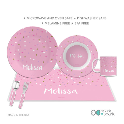 Sweet Glitter Dots Kids Placemat