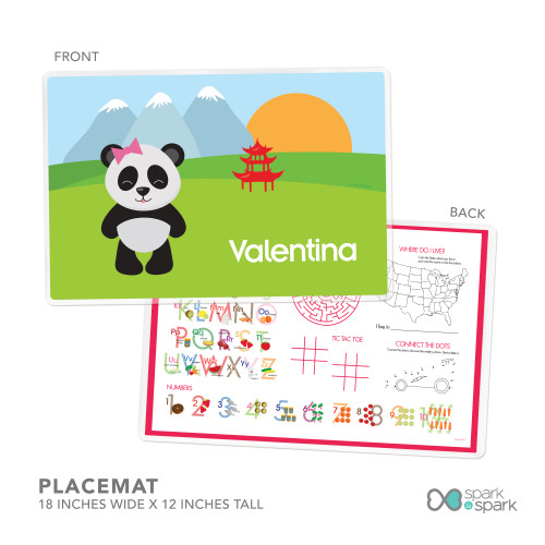 Sweet Panda Kids Placemat