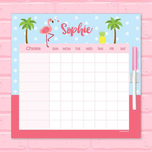 Sweet Flamingo Love Chore List For Kids
