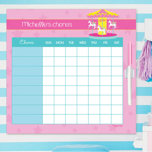 Sweet Carousel Chore Chart For Teens