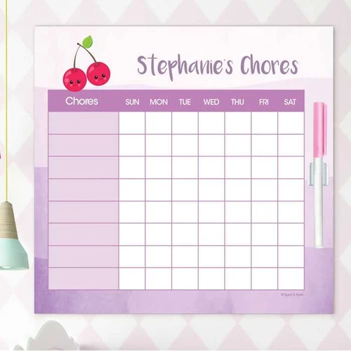 Yummy Cherries Weekly Chore Chart