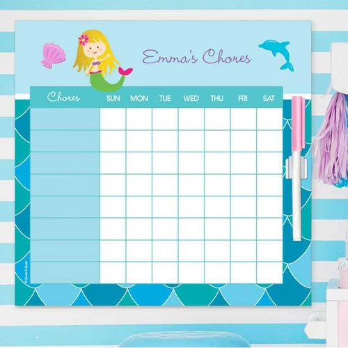 Mermaid Shades Blonde Kids Chore Charts