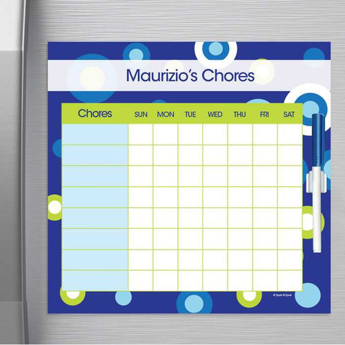 Circles And Circles Blue Chore Chart For Teens