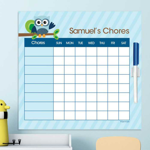 Owl Be Yours Blue Chores For Kids