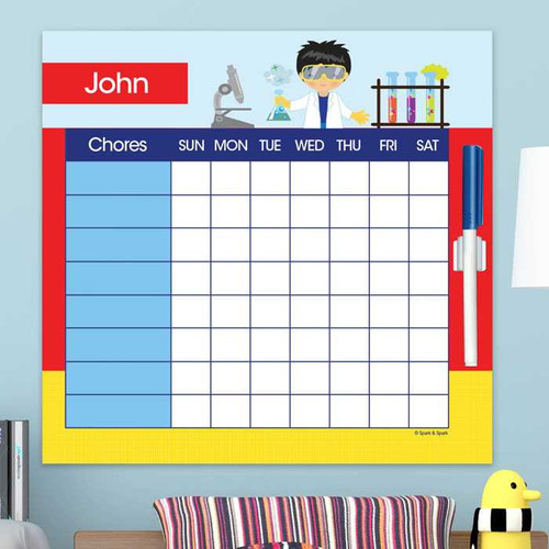 Cool Scientist Boy Chore Chart