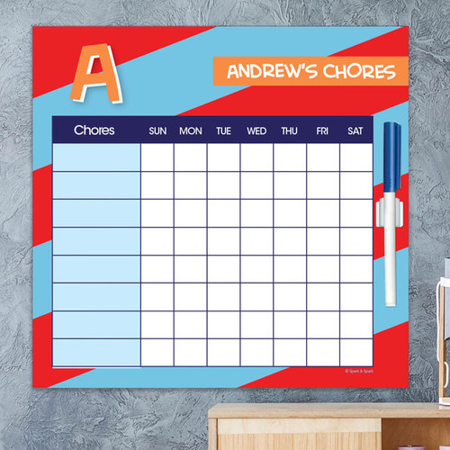 Brilliant initial Red Chore Chart