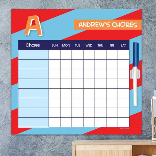Brilliant initial Red Chore Chart