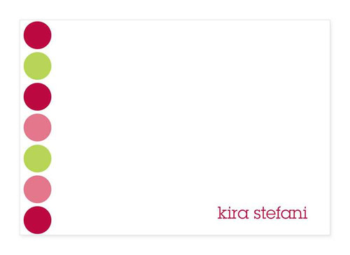 Gorgeous Custom Stationery Cards | Happy Dots In Pink