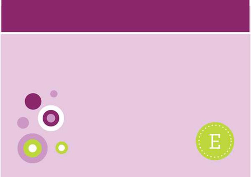 Original Personalized Note Cards And Stationery | Purple Mod Circles