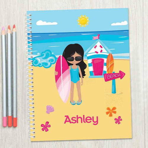 Beach Girl Kids Notebook
