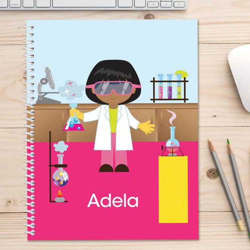 Cute Scientist Girl Kids Notebook