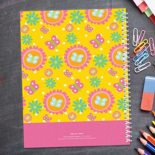 Flower Initial Kids Notebook