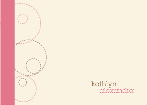 Cute Children'S Personalized Notepads | Circles And Swirls Pink