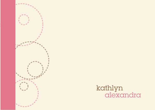 Cute Children'S Personalized Notepads | Circles And Swirls Pink