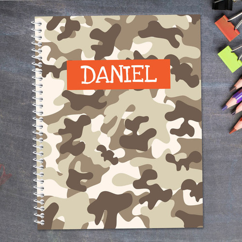 Brown Camouflage Kids Notebook