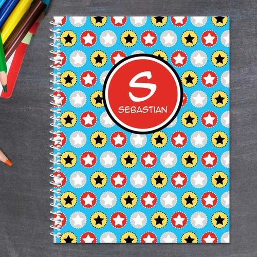 Super Hero Stars Kids Notebook