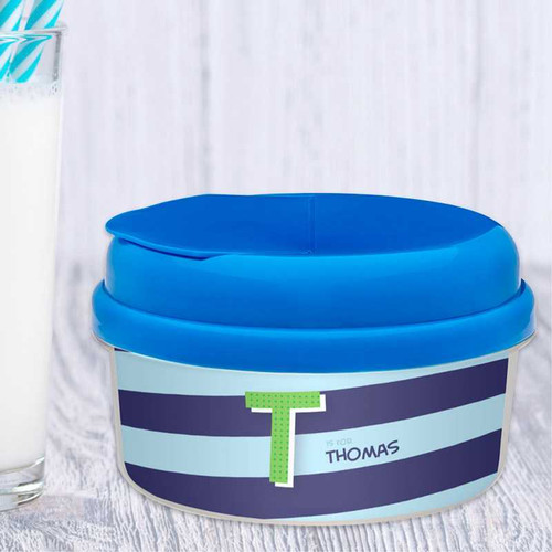 Brilliant Initial Blue Snack Bowl