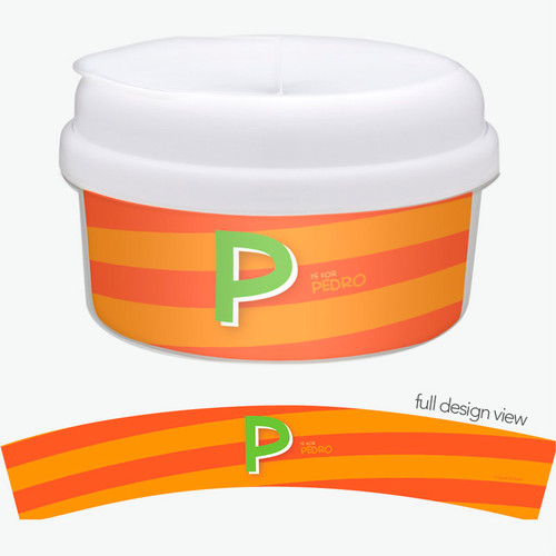 Brilliant Initial Orange Snack Bowl