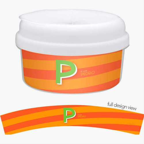 Brilliant Initial Orange Snack Bowl