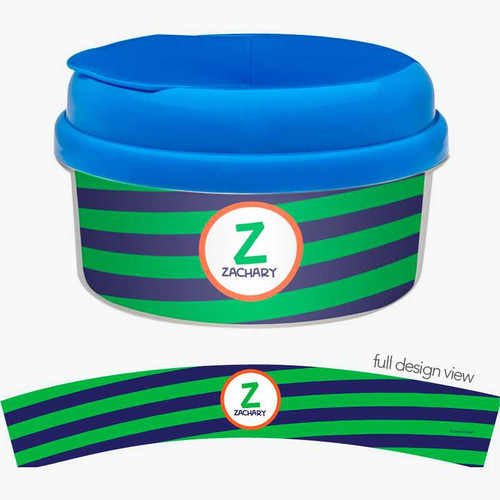 Fun Initials Green Snack Bowl