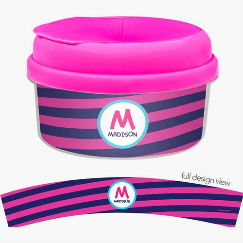 Fun Initials Magenta Snack Bowl