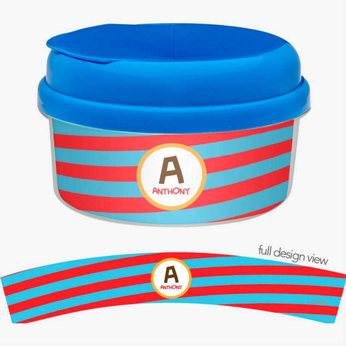 Fun Initials Red Snack Bowl