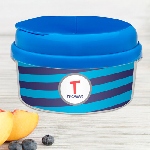 Fun Initials Blue Snack Bowl