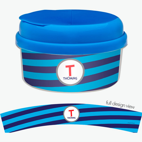 Fun Initials Blue Snack Bowl