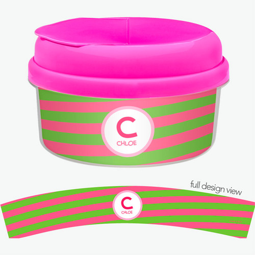 Fun Initials Pink Snack Bowl