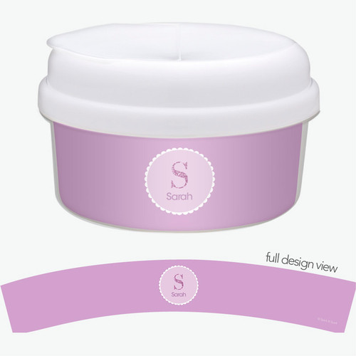 A Shiny Purple Letter Snack Bowl