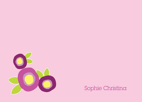 Browse Best Personalized Stationery | Modern Flowers Purple