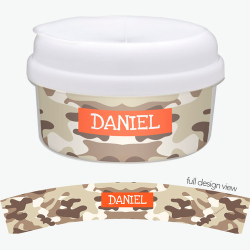 Brown Camouflage Snack Bowl