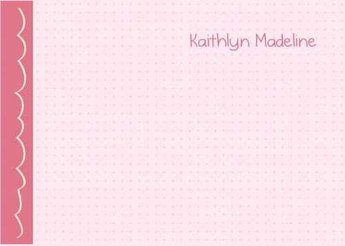 Beautiful Personalized Stationery Note Cards | Cute Bunny Pink