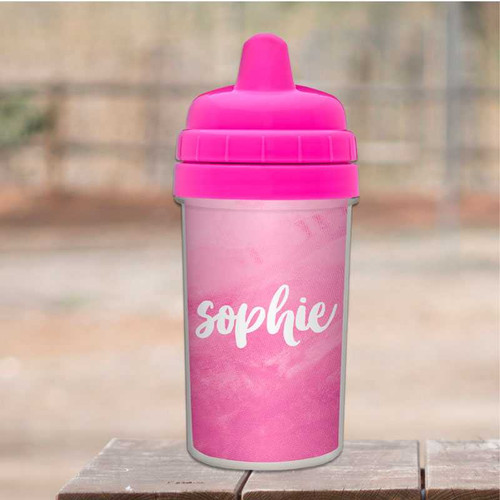 Bold Colorful Name Personalized Sippy Cups