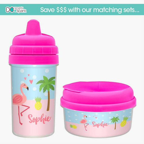Sweet Flamingo Sippy Cup for Milk