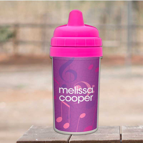 Best Sippy Cup with Girly Music Notes design
