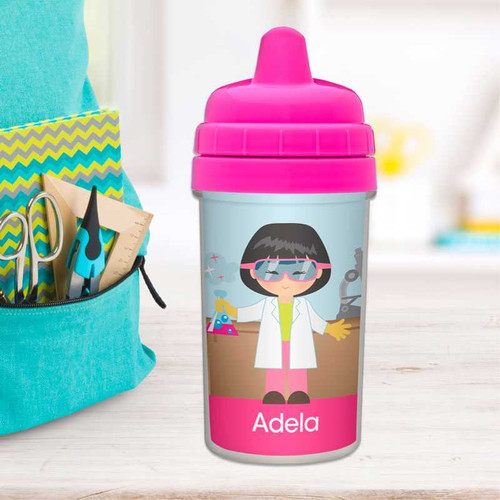 Cute Scientist Girl Transition Sippy Cup
