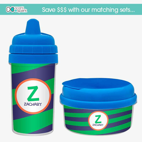 Fun Initials - Green Sippy Cup