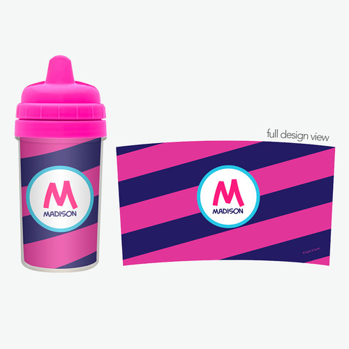 Fun Initials - Magenta Sippy Cups