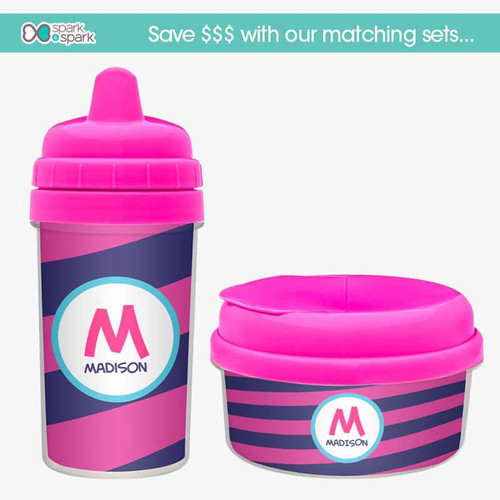 Fun Initials - Magenta Sippy Cups