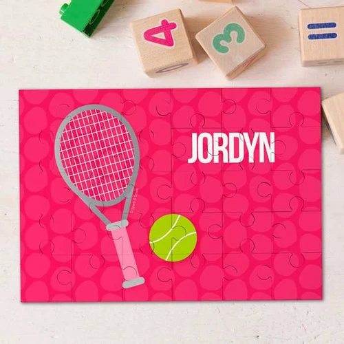 Tennis Fan Girl Personalized Puzzles