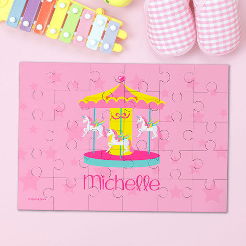 Sweet Carousel Personalized Puzzles
