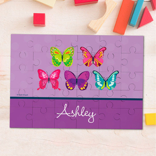 Bright Butterflies Personalized Puzzles