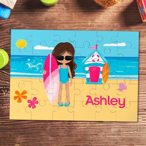 Beach Girl Personalized Puzzles